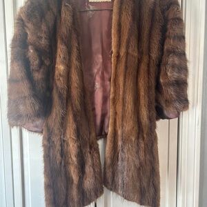 Luxurious Brown Vintage 1920s Fur shawl